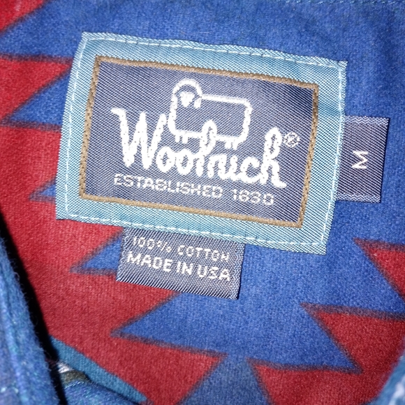 🆕Woolrich | VINTAGE deadstock Aztec Western Print Ranch Wear Shirt Size Medium - Picture 9 of 14
